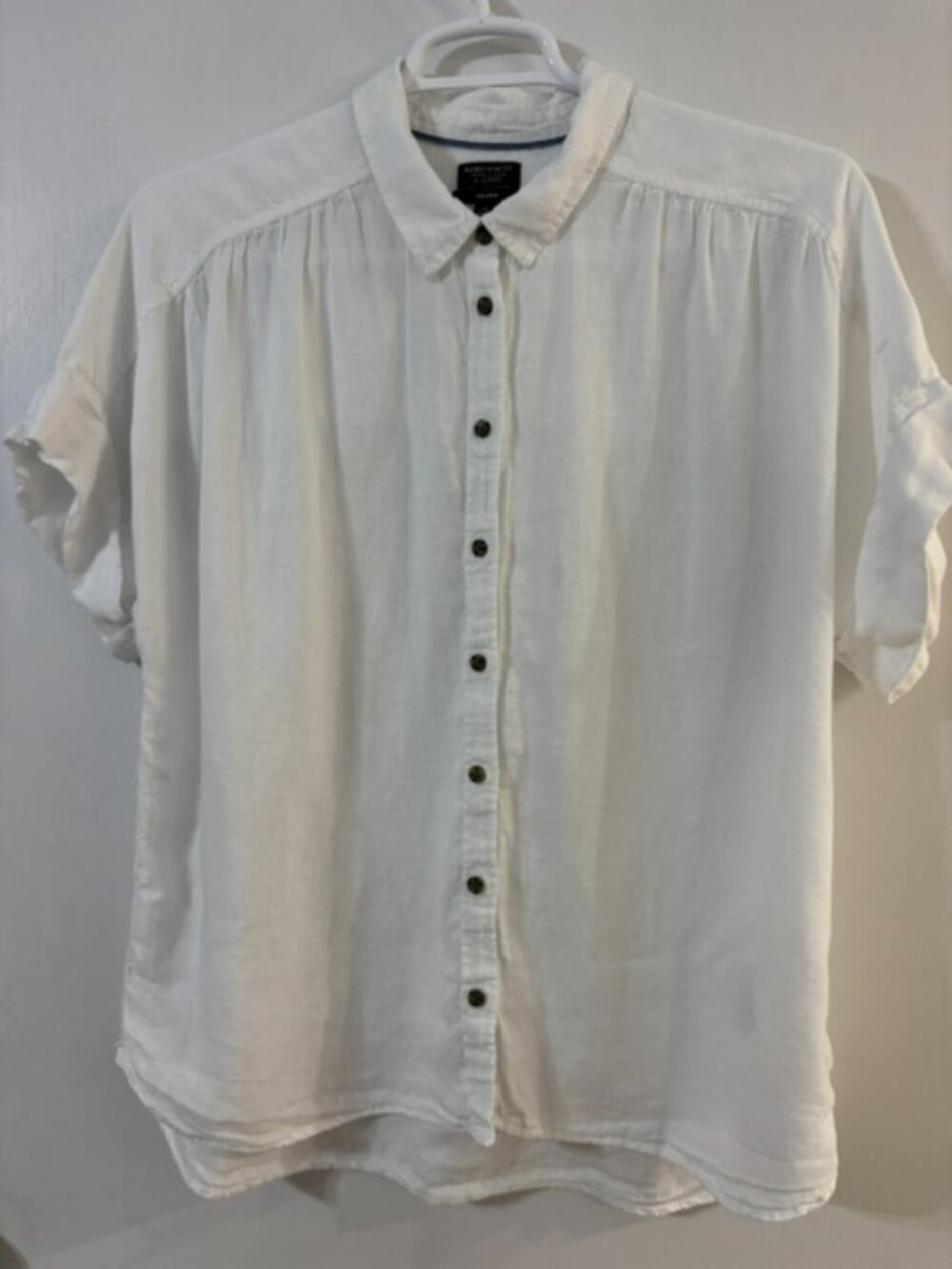 J Crew Baird McNutt Women's 100% Irish Linen Cuff Sleeves Top - Size XL